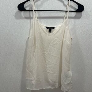 Lauren by Ralph Lauren Women's Cream Camisole blouse slip Top medium